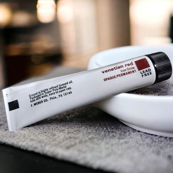 VTG Unused Weber Permalba Oil Color Cadmium Red Md Venetian Red Phthalo Red Rose - Picture 7 of 9